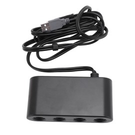 Controller Adapter Compatible for Switch for WII U USB Controller Converter with 4 Port Support Turbo Vibration Features with 180cm Cable