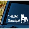 Pittie Grandpa Pitbull Decal Sticker for Car Window