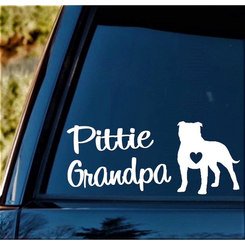 Pittie Grandpa Pitbull Decal Sticker for Car Window