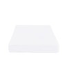 NIGHTZEN® Single Fitted Sheet 90 x 190 CM Non Iron Plain Dyed Easy Care Percale Polycotton Single Fitted Sheet Soft Quality Blended Cotton (Single, White)