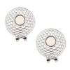 FAVOMOTO 2Pcs Delicate Zinc Alloy Golf Ball Markers Stylish Hat