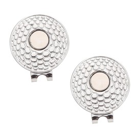 FAVOMOTO 2Pcs Delicate Zinc Alloy Golf Ball Markers Stylish Hat Clips for Golf Accessories Easy to Install