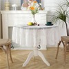 Fhberni - Mantel redondo de encaje blanco clásico, ligero, decoración