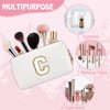 Biileen - Bolsa de maquillaje con inicial personalizada, pequeña y