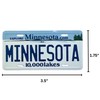 Small Minnesota License Plate Magnet, Collectible State Souvenir, 3.5 x