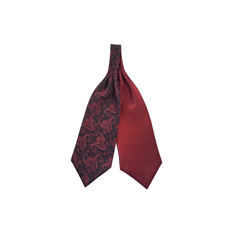 Great British Tie Club Mens Paisley Satin Reversible Ascot Cravats