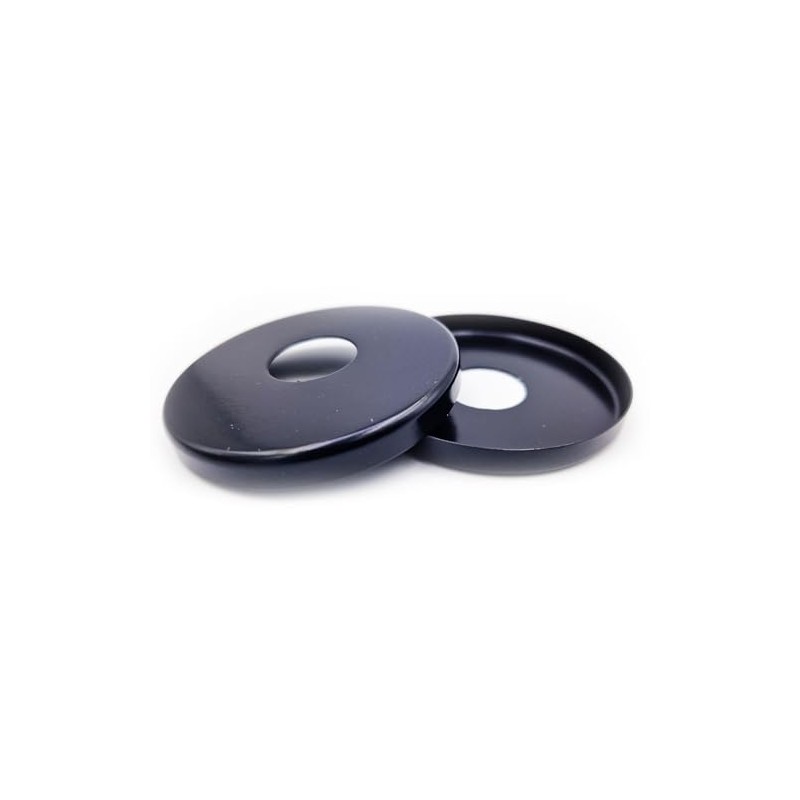 2 x 21mm G1/2 Black Tap Shower Pipe Cover High