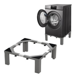 Zsytbyyds Full Size Heavy-Duty All Steel Washing Machine Stand Height 12 Inch Universal Washer and Dryer Pedestal Adjustable Refrigerator Stand，Sturdy Heavy-Duty Washing machine and Mini Fridge Stand