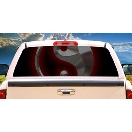 SignMission YIN and YANG Chrome�Rear Window Graphic Back Truck Decal SUV Yin Yang