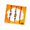 weRevel Rakhi Set of 3 – Damru, Om with Rudraksha