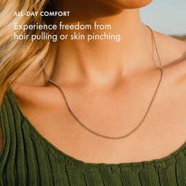 ZAULER Solid 925 Sterling Silver Wheat Chain Necklace for Women, Elegant High Polished Rhodium Plated Silver Wheat Chain Jewelry Gift