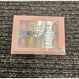 (QTY 3) Glamnetic Reusable Press On Nails SPRINKLES 24 Nails Glue File Stick