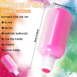 Patelai - 24 botellas vacías de 2 onzas de pintura con punta de esponja, botellas recargables para bingo para graffiti Art Tableros de madera, manualidades, suministros de juego (color blanco)