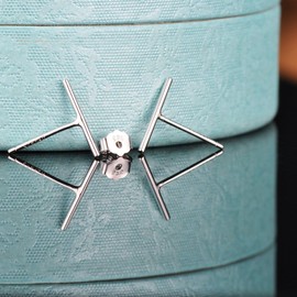 Yumilok 925 Sterling Silver Bar Bar Cylinder Stud Earrings Earrings for Women Girls 2 Pairs, Sterling Silver, No Gemstone