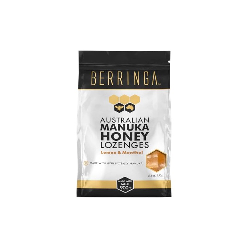 Berringa Australian Manuka Honey Lozenges (Lemon & Menthol)