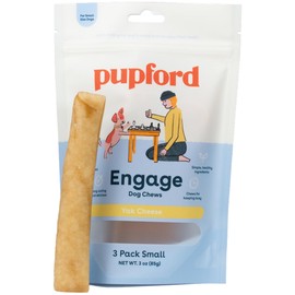 Pupford Yak Cheese Chews for Dogs & Teething Puppies, Natural, Long-Lasting Himalayan Dental Treats (3 Pack Small)