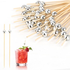 150 Pcs Cocktail Picks Disco Ball Decor 4.7 In Decorative Toothpicks For Appetizers Silver Disco Decor Cocktail Toothpicks Cocktail Skewers For Drinks Cocktail Toothpicks For Drinks Disco Party Decor