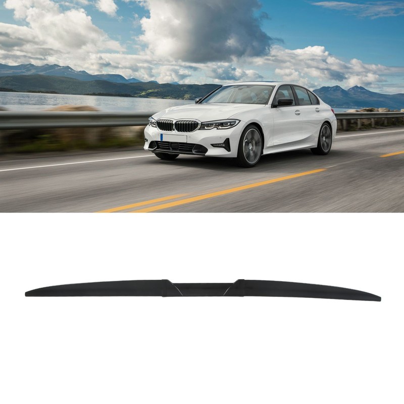 Car Rear Wing 52.76 Inch Rubber Trunk Lid Tailgate Spoiler