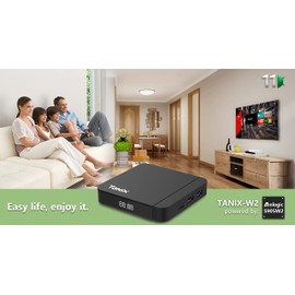 Android 11.0 TV Box,Tanix W2 Amlogic S905W2 Quad Core RAM 4GB ROM 64GB Dual WiFi 2.4G/5.8G BT4.2 4K 6K AV1 Home Smart Media Player Set top Box