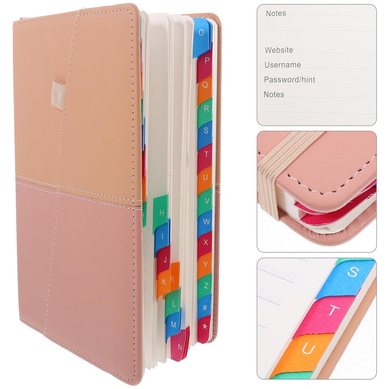 Operitacx Address Book with Alphabetical Tabs, A5 PU Leather Telephone