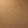 Cream Dot Necklace, Women's Popular, Stainless Steel, Surgical Stainless Steel,