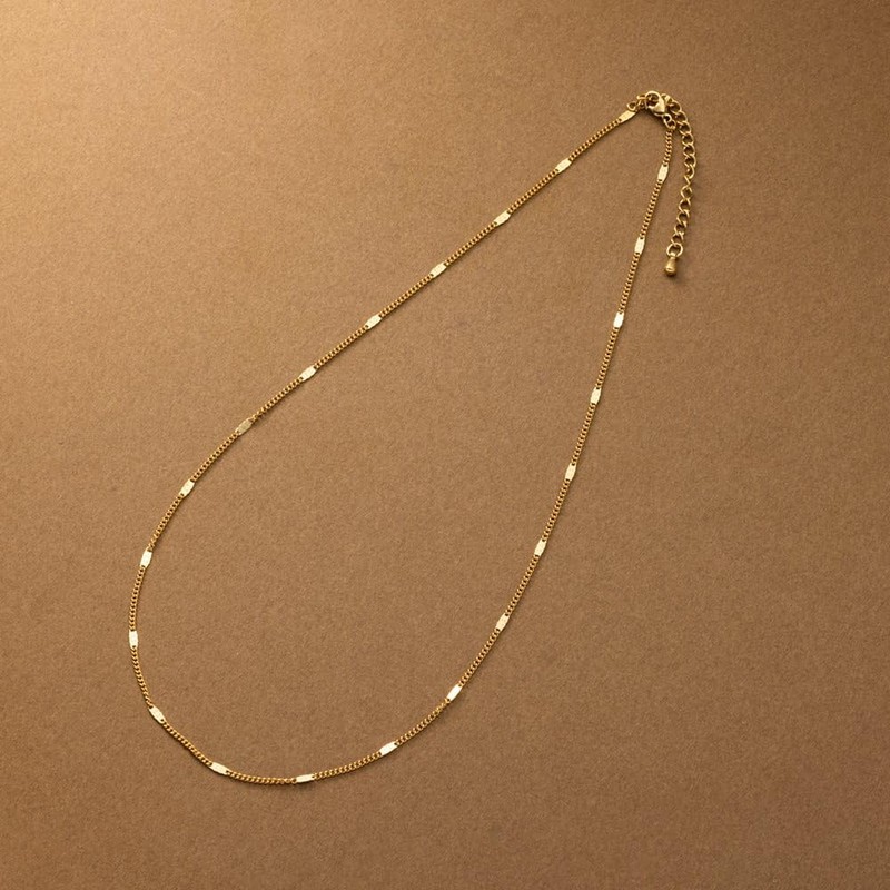 Cream Dot Necklace, Women's Popular, Stainless Steel, Surgical Stainless Steel,