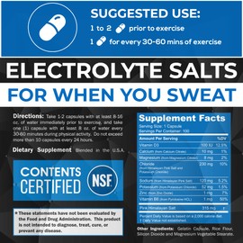 Polyfit Electrolyte Salts - 100 Salt Pills - NSF Certified - Electrolytes Replacement Salt Tablets for Runners - Supplement for Rapid Hydration, Recovery, and Endurance