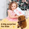 LHOEST Capybara Plush Toy with Scarf 25 CM Capybara Stuffed