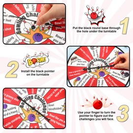 HyDren Bowling Challenge Game Spinner for Mini Party Favors Bowling Birthday Party Favors Birthday Supplies for Boys Girls