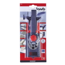 kwb DÜBELPROFI Universal Dowel Jig with Adjustable Hole Sizes, Precise Woodworking Tool