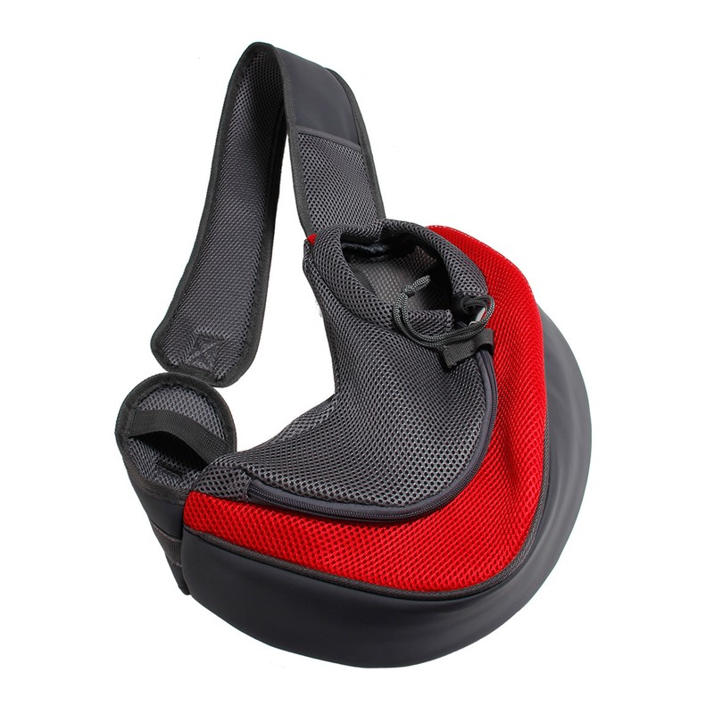 Pet Carrying Sling Breathable Large Zipper Opening Polyester Cat Puppy