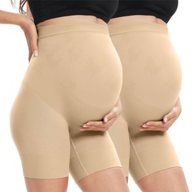 Plus Size Maternity Shapewear, Maternity Dress for Photoshoot, Baby Shower Dress, 2pack Nude XXL