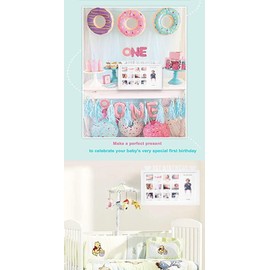 1st Birthday Gift Baby Picture Frame First Birthday Photo Frame Baby Girls Boys My First Year Picture Frame Album Baby Shower Keepsake Birthday Decoration Newborn Xmas Memories Christening Gift