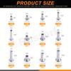 Rustark Round Flat Head Rivet Nuts Stud Rivet Semi-Tubular Silver