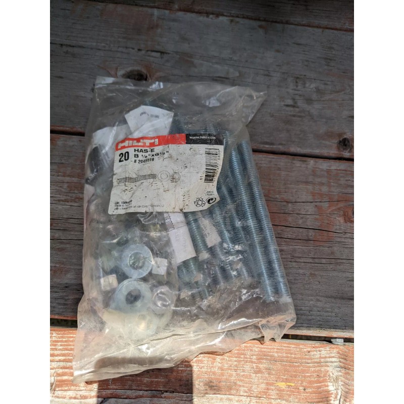 Hilti 2197991 HAS-E 1/2" X 6 1/2" ANCHORS 20 PACK