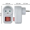2 Socket Adapters with Switch Colour White 16 A 230
