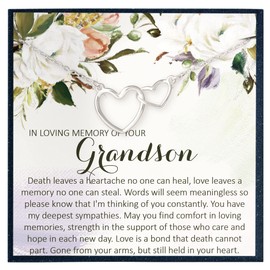 In Loving Memory of Grandson Gift for Grandson Memorial Gift for Grandson Passing Away Gift Memorial Necklace Sympathy Gifts Memorial Jewelry Loss of Grandson Gift Remembrance Necklace