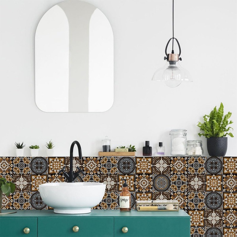 Hemobllo Pegatinas Para Azulejos - 48 Piezas Calcomanías Para Salpicaduras