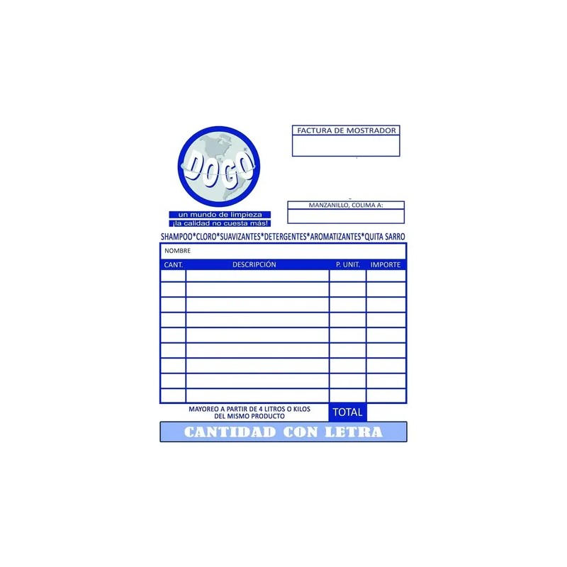 500 Notas De Remisión Personalizadas 14 De Carta Autocopian