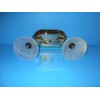 ITC *12 VOLT RV DUAL CEILING LIGHT POLISH BRASS FROSTED