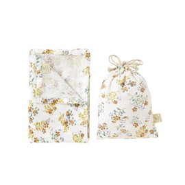 Tiny Alpaca 100% Organic Baby Muslin Swaddle Blankets Wrap Receiving Blanket, Stroller Cover 47x47 Inch (Flowers)