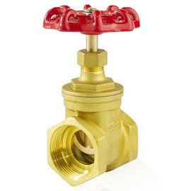 WiseWater Brass Gate Valve,1 1/4" BSPP Rotating Sluice Valve Two-way Flow Manual Rotary Sluice Valve for Mechanical Equipment Industaril Household Use (DN32)