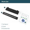 JPHOMES Matte Black Tub Spout Waterfall Tub Filler, High Flow