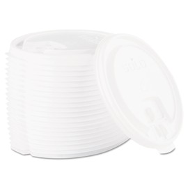 SOLO LB3161 Lift Back and Lock Tab Cup Lids, for 16oz Cups, White, 100/Sleeve, 20 Sleeves/CT
