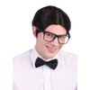 Mens Black Nerd Wig, Pack of 1 - Stylish Design,