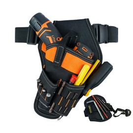 Right Handed Drill Holster,KUNN 3-in-1 Impact Driver Holder Combo with Magnetic Wristband,2 inch Tool Belt Power Tool Holster