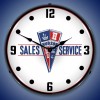 Hudson Sales and Service Wall Clock, LED Lighted