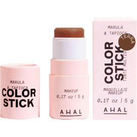 AHAL - Color Stick 3 en 1 - Tinta para labios, Blush e Iluminador (Contour Stick) - Con Aceite de Marula y Tapioca, Ingredientes Naturales para un Look Radiante y Fresco. (Terra, 5g)