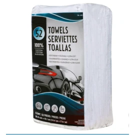 Unitex 100% Cotton Towel, White, 14 in x 17 in, 52-count