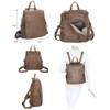 Women's Fashion PU Leather Backpack Large Capacity Rucksack School Travel